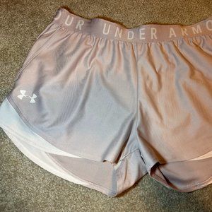 Purple and White Under Armour Shorts